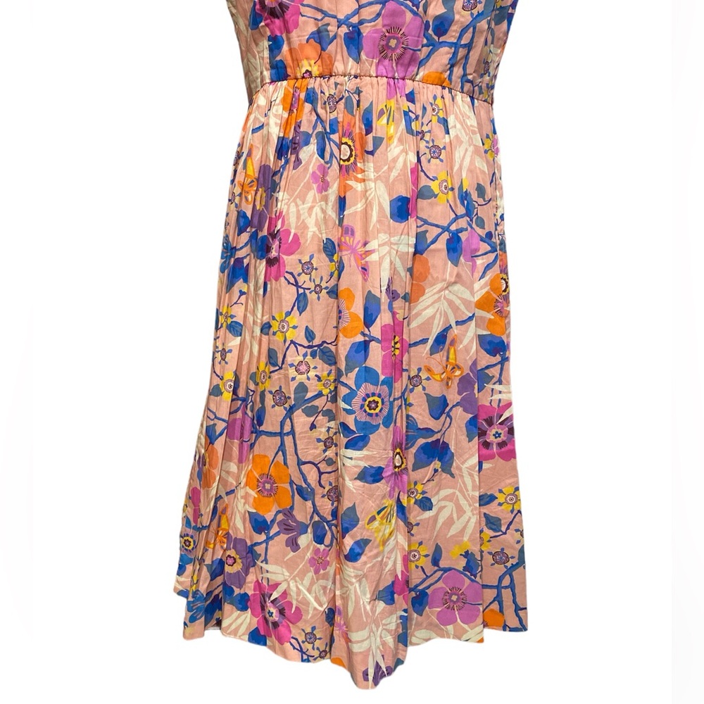 EUC J. Crew Floral Midi Dress - Pink and Blue - Picture 8 of 16